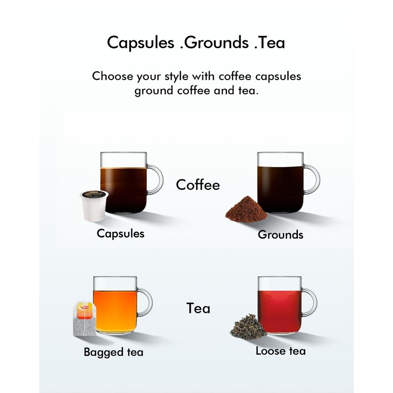 SIFENE Single Serve Coffee Maker, 3-in-1 Quick Brew for Coffee
