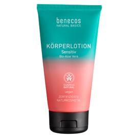 benecos Natural Basics - Körperlotion Sensitiv - Bio-Aloe Vera - 150ml - vegan - derm. getestet