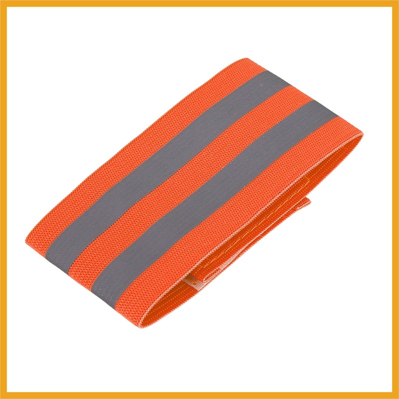 Partuto 4pcs Reflective Bands for Wrist Cycling Reflective Wristbands Orange