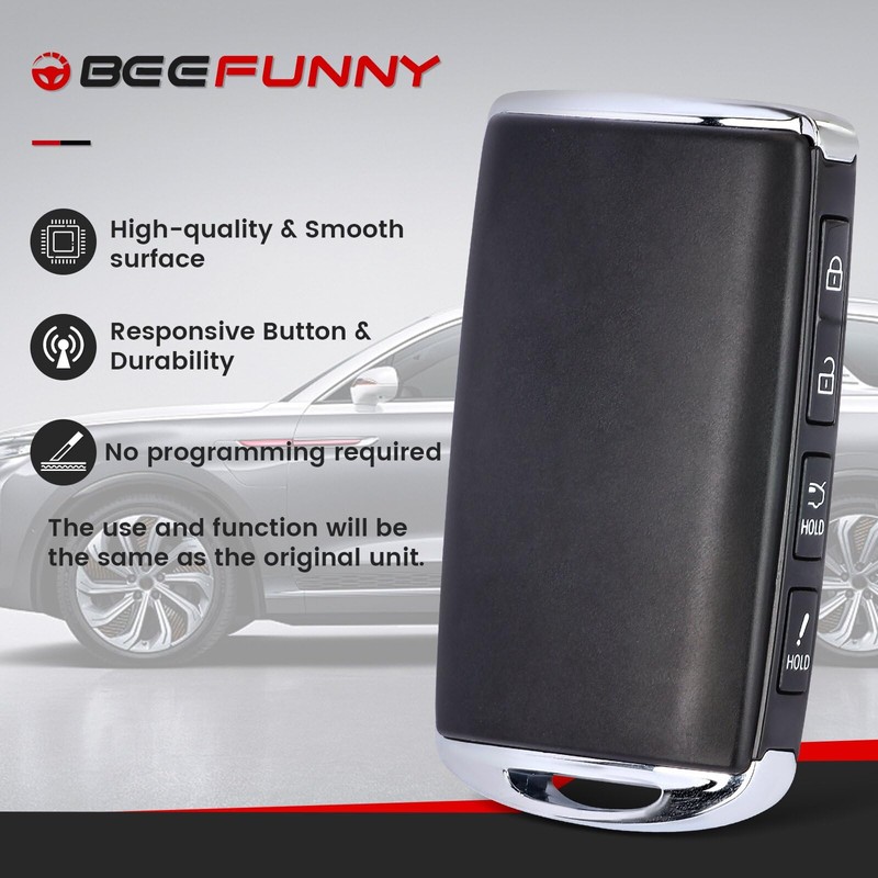 Beefunny Replacement Remote Key Case Shell 4 Buttons for Mazda