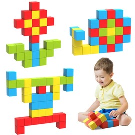 Magnetische Bausteine,Build Mine Magnete Welt World Set,Magnetisches Spielzeug für Kinder im Alter von 3 4 5 6 7 8,Sensorisches Spielzeug für Jungen und Mädchen ab 3 Jahren