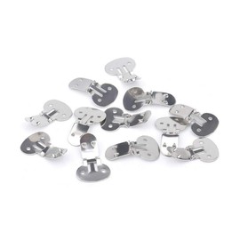 30 Pcs (15 Pair) Stainless Steel Flat Blank Shoe Clips Shoe Supplies for DIY Craft Project Crafts Decoration (Large)