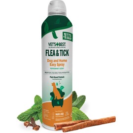 Vet's Best Natural Flea and Tick Home Spray, Dog Flea and Tick Treatment for Home, Plant-Based Flea and Tick Prevention, Dog Flea & Tick Control and Mosquito Repellent, Certified Natural Oils, 14 oz