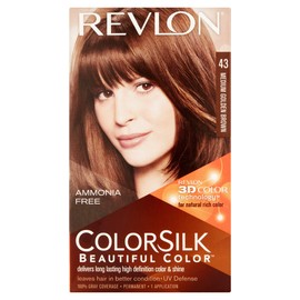 Revlon ColorSilk Hair Color [43] Medium Golden Brown 1 ea (Pack of 8)