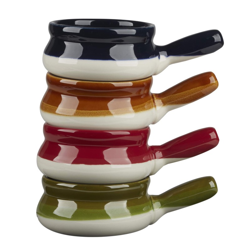 18 oz. Soup Crocks with Handle, Set of 4
