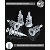 Pack of 100 Plasterboard Anchors and Rounded Head Screws for