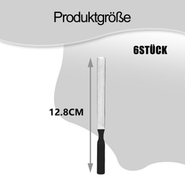 Pack of 6 Nail Files, Natural Nails, Long Nail Arrows, Nail File for Thick Nails, Nail File, Toenail File, Stainless Steel, Files Nail Files for Daily Care, Manicure, Pedicure for Men and Women