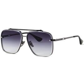 Gtand Fashion Oversized Square Aviator Gradient Sunglasses For Men Women Vintage Metal Sun Glasses 63mm