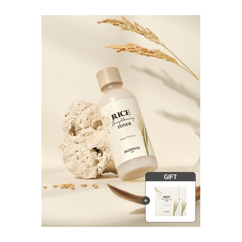 [+2 Rice Pads *2] Rice Brightening Toner 160ml / [+라이스