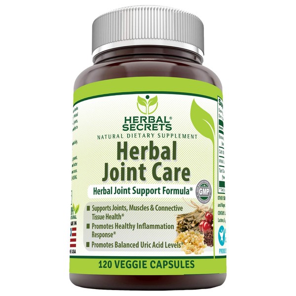 Herbal Secrets Herbal Joint Care Veggie Capsules - Supports Joint, Muscle & Connective Tissues Health* -Promotes Healthy Inflammation Response* (120 Count)