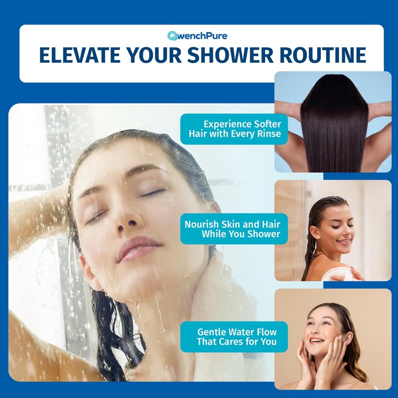 QwenchPure - 8 Inch Stainless Steel Rainfall Showerhead – High