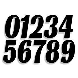 Mx & ATV Number Plate Decals | Set of 3 Decals With Your Custom Number & Color Choice | Sliced Font Style 7