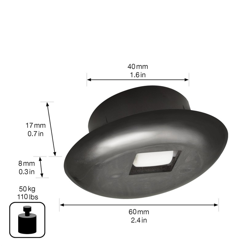 Wagner 01705101 Sliding Swivel Castor / Countersunk Roller - Diameter