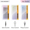 NAGARAKU Premade Spire Eyelash Extensions Air Series Feather Shape Manga
