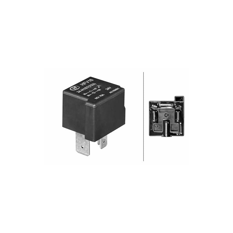 HELLA Relay, working current - 24 V - 4-pole -