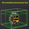 FenorGan16 Lines Self Leveling Laser Level，LCD power display，4x360° 4D Green