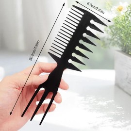 DOKRIN Haarkämme,2-teiliger Kunstkamm, Stylingkamm, breitzahniger Kamm mit Ölspitze, Friseurkamm