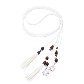 TY belt Exotic Ladies Girls Belt Belly Chain with Tassel and Wooden Beads. - l