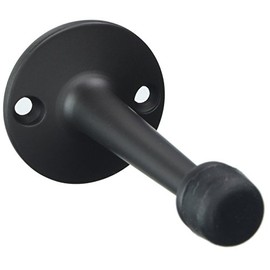 idh by St. Simons 13004-10B Premium Quality Solid Brass Baseboard Door Stop with 2 Screw Holes, 3-3/4", Oil-Rubbed Bronze