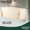 6 Pack Ivory Plastic Table Cloth - 70 x 120