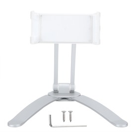 2 in 1 Kitchen Desktop Plate Aluminium Alloy Tablet PC Phone Hanging Wall Bathroom Bracketwhite