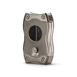 Colibri SV-Cut Cigar Cutter| Black/Chrome/Gunmetal/Rose Gold |Spring Loaded Release | Deep 7mm V Cut and up-to 3mm Straight Cut | Up-to 68 Ring Gauge Cigars | Ergonomic Design (gunmetal)