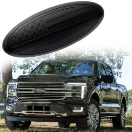 JYMAOYI 9" For Ford F150 F250 F350 US Flag Oval Badge FRONT GRILLE TAILGATE Emblem Black