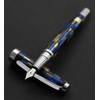 Xezo Urbanite Fountain Pen, Medium Nib. Retro Blue, Black, and