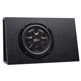 PowerBass Party Pack - Single 10" Subwoofer in Truck Enclosure with ASA3-300.2 Amplifier and Wiring Kit