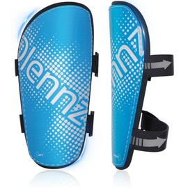 RAYSHARP Shin Guards Soccer Youth - Comfortable and Durable Toddler Kids Soccer Shin Guards with Adjustable Straps for Boys Girls Teenagers Adults Blue S
