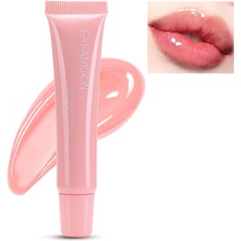 Aceite de Labios Brillo Hidratante Voluminoso Líquido de Gelatina 1# Lápiz Labial Líquido de Gelatina,Suave y suave,Duradero y no pegajoso,reduce las líneas, ilumina los labios,Para Labios Secos