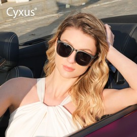 Cyxus Folding Sunglasses Women Men Portable Polarized Sun Glasses 100% UV400 Protection for Driving Traveling Cycling