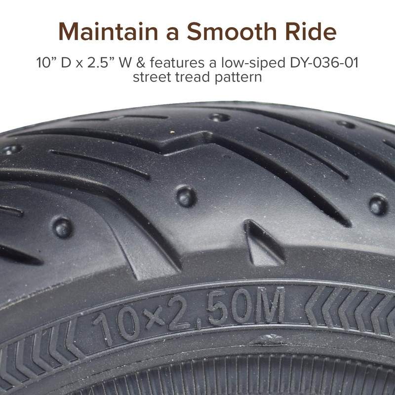 AlveyTech Solid Rubber 10" x 2.50" Honeycomb Tire - Fits