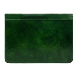 Time Resistance Leather Portfolio - A4 Document Folder - Padfolio - Italian Handcrafted Organizer Folio - Gift Box Included