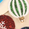 Cielary 10pcs Christmas Ball Iron On Applique Patches Sequins Embroidered