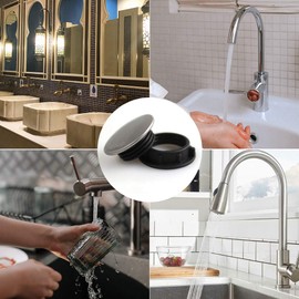 ORIONE 2Pcs Stainless Steel Kitchen Sink Tap Hole Cover, 1.2 to 1.6 Inch in Diameter