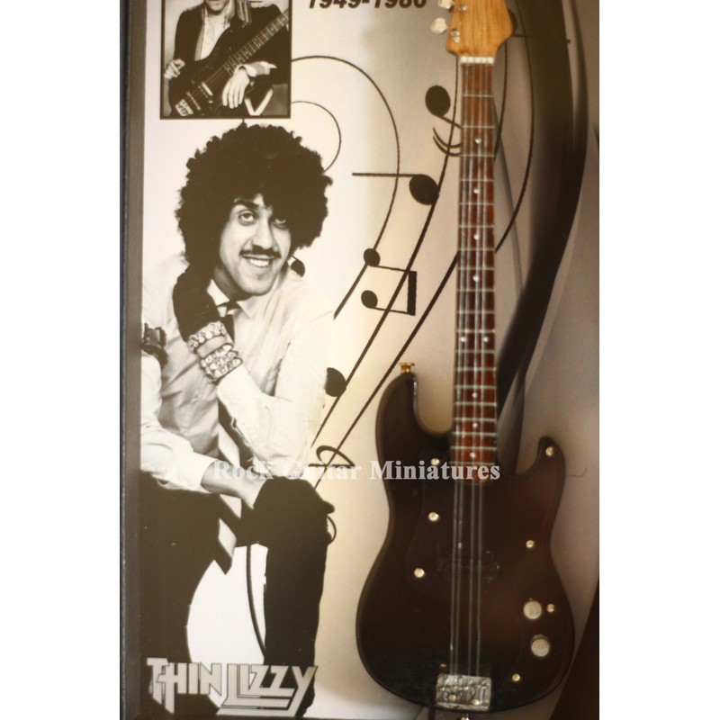 RGM8884 Phil Lynott Thin Lizzy Miniature Guitar Collection in Shadowbox
