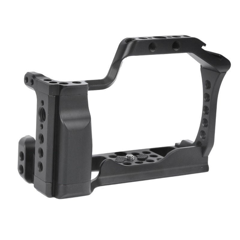 Black Aluminium Alloy Photography Shooting Vlog Camera Cage with Cold