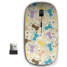 KAWAMOUSE 2.4G Ergonomic Portable USB Wireless Mouse for PC, Laptop, Computer, Notebook with Nano Receiver (Kids Monkey)