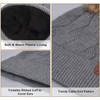 Maylisacc Thermal Knitted Pom Pom Skull Cap and Gloves with