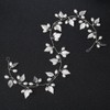 QUUPY Bridal Wedding Hair Vine Crystal Bride Head Piece Leaf