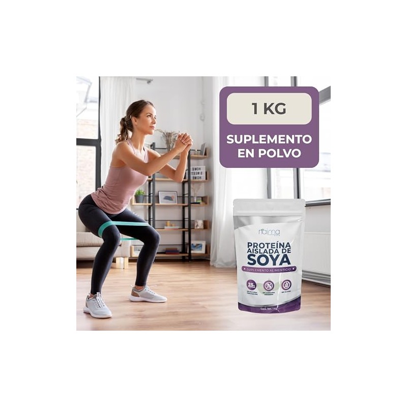 NAIMA Protena Aislada de Soya, 1 kg Suplemento Alimenticio 100