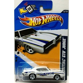 2011 HOT WHEELS 1969 PONTIAC GTO JUDGE POLICE DIE CAST CAR 165/247 AND 5 OF 10 IN SERIES