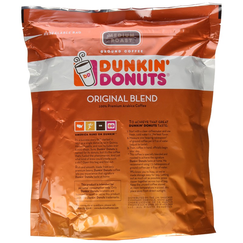 Dunkin' Donuts Original Blend Medium Roast Ground Coffee 100 %