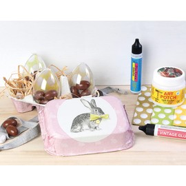 Clear Plastic Egg with Base 2 Parts 12cm