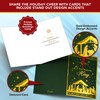 Decorably 18 Pack Gold Foiled Embossed Religious Christmas Cards with