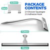 OSAMEDA 2PACK All-Purpose Shower Squeegee for Glass Doors, Bathroom Windows,