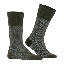 ESPRIT Men's Twill Boot Socks, Cotton Wool, Green (Olivine 7210), 8.5-11 (1 Pair)