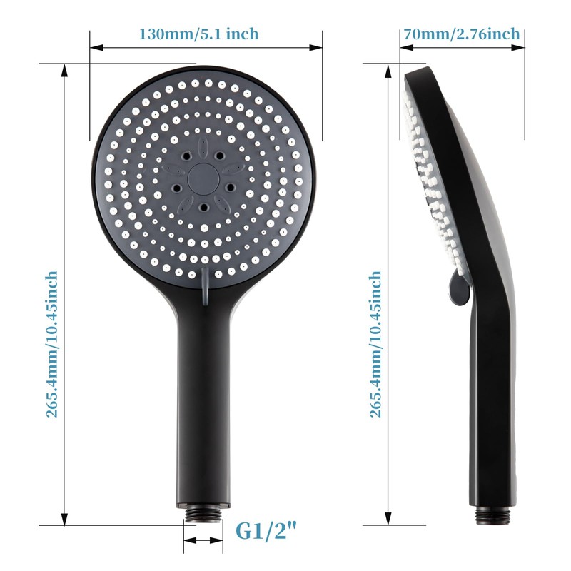 OFFO Shower Head,6 Modes Handheld Shower Head Large Powerful Boosting