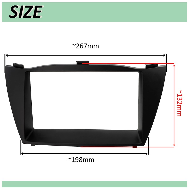 AERZETIX - C42700 - Frame/Front Plate/Adaptor 2-DIN for Car Radio